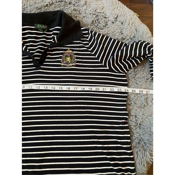 Lauren Ralph‎ Lauren nautical crest patch polo 3/4 sleeve size 2x - Picture 4 of 5